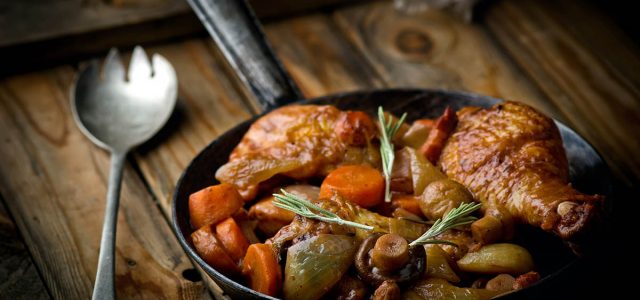 Recept på Coq au Vin med kyckling